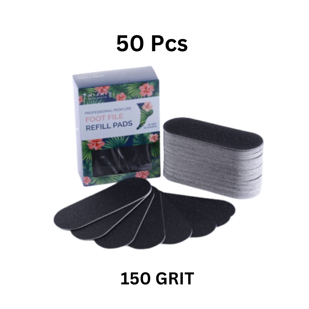 MIAMI – Foot File Refill Pads  – 150 GRIT – 50 Pcs –  USA