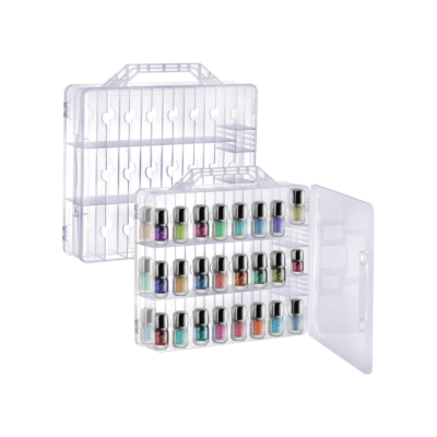 Double Side Universal Clear Nail Polish Organizer Box Nail