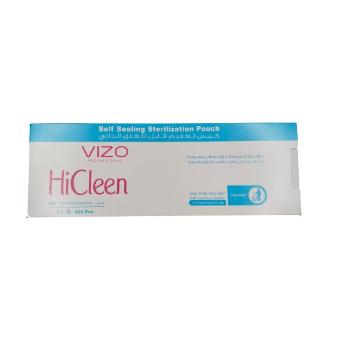 VIZO – Hi Cleen Self-sealing Sterilization Pouches Bags (90x260mm) – 200pcs