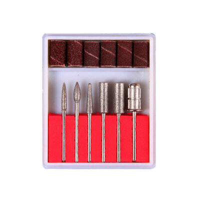 SET Manicure Machine Grinding Heads Nail Art Drill Bits File - 12pcs
