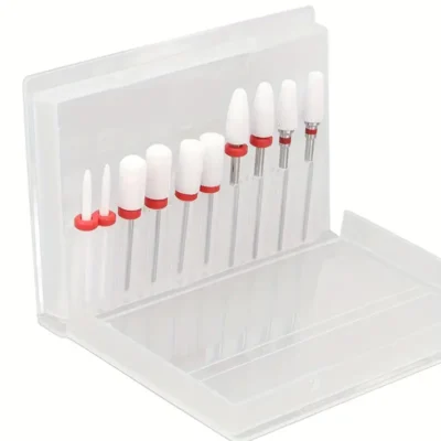 Ceramic E-file Nail Drill Bits  Accessories Set - 10 Pcs