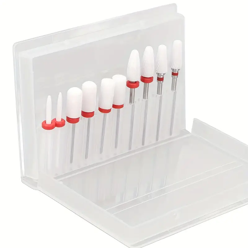 Ceramic E-file Nail Drill Bits  Accessories Set – 10 Pcs