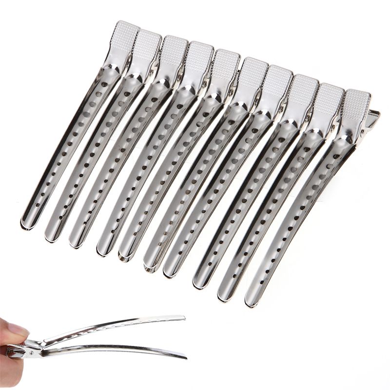 Hair Care Metal Steel Clips Hairdressing Sectioning Tools Hairpin – 10 pcs