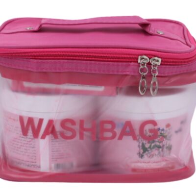 KROYWEN - Waterproof Washbag/Cosmetic Bag/ Makeup Make Up Travel Bag - Dark Pink