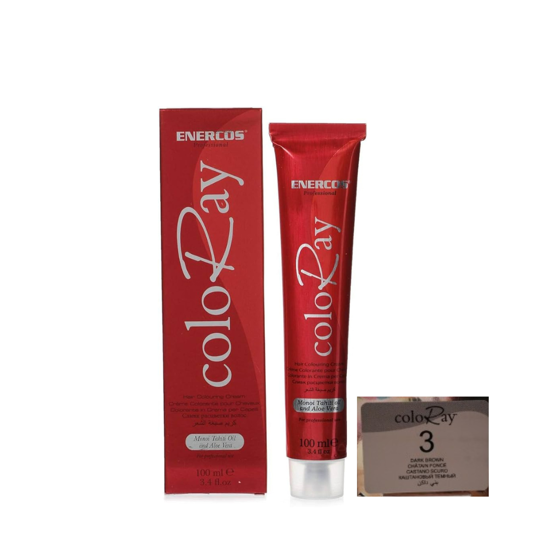COLORAY – Natural Hair Color Cream – 3 DARK BROWN – 100ml