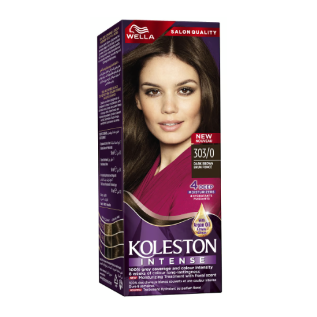 WELLA KOLESTON – Intense Hair Color – DARK BROWN  – 303/0 – 110ML