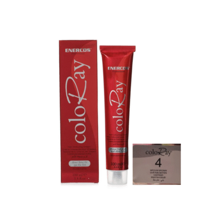 COLORAY - Professional Natural Hair Color Cream - 4 MEDIUM  BROWN- 100ml