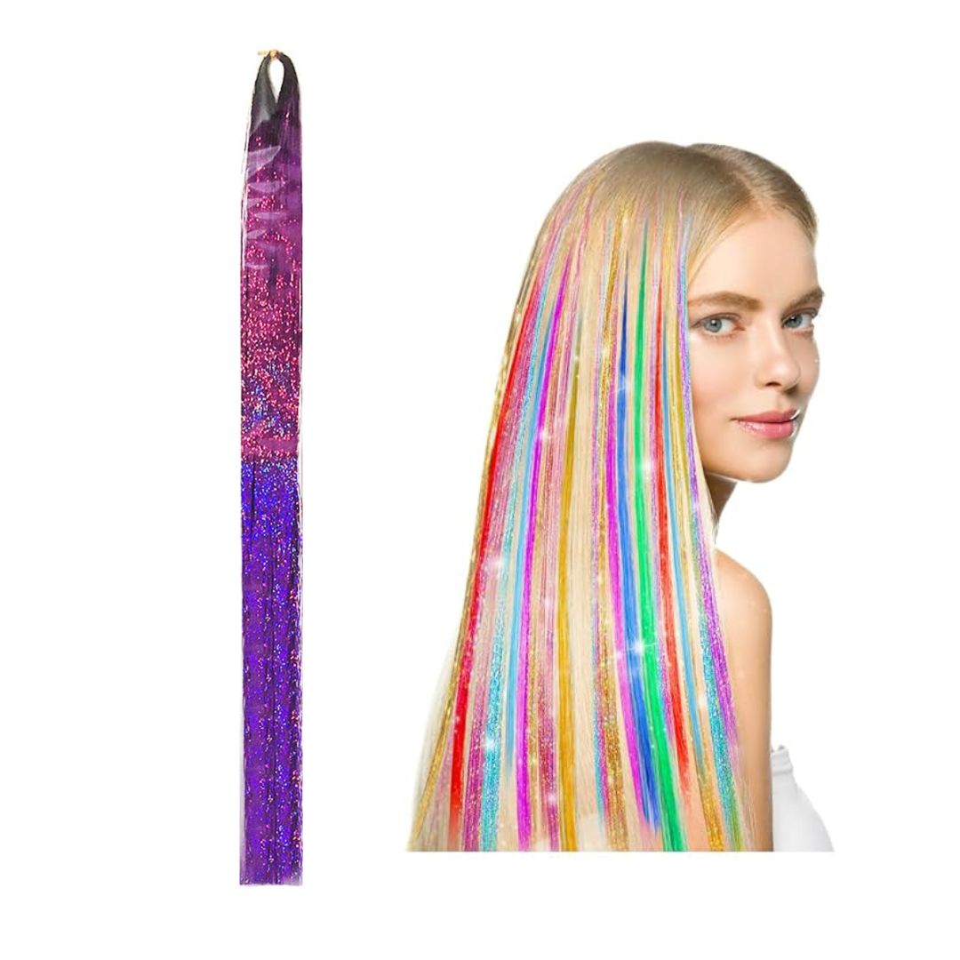 Colorful Fairy Tinsel Hair Extensions – VIOLET