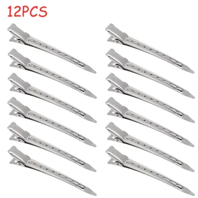 LNGOOR - Metal Hair Clips s Hairdressing Salon - 12pes 2.5 inches