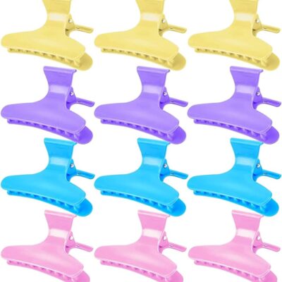 Butterfly Hair Clips Hair Claw Clamps Set for Hair Salon MIX Color -12pes