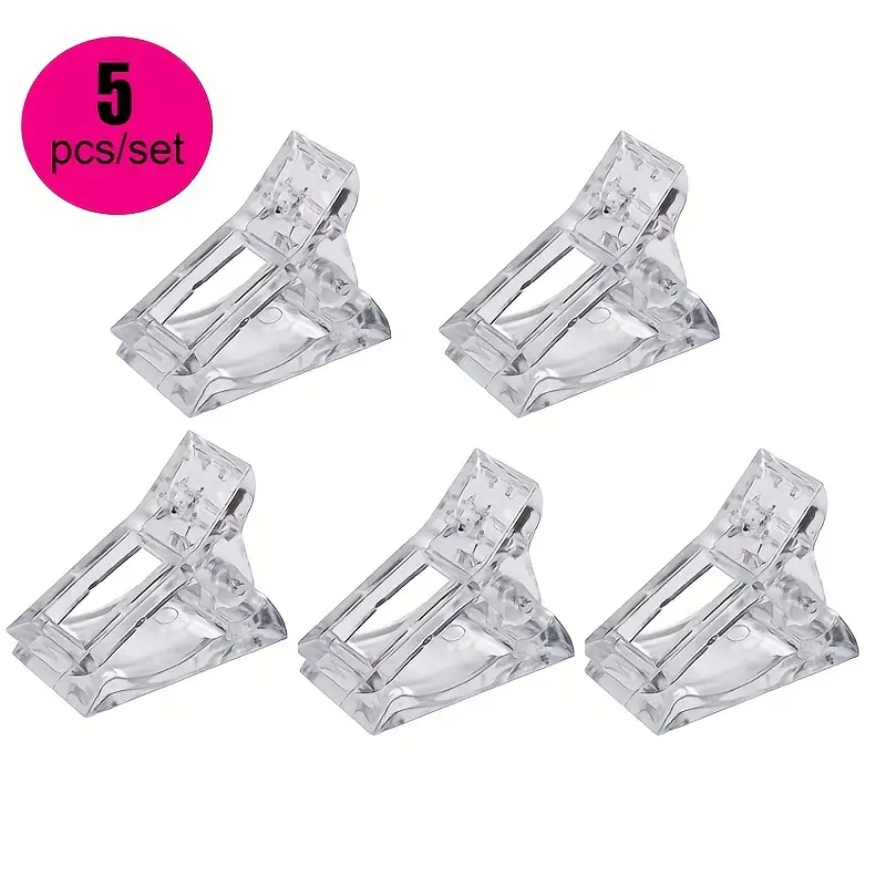 Quick And Easy Poly Nail Gel Nail Extension Builder Clamps – 5pcs