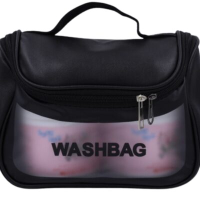 KROYWEN - Waterproof Washbag/Cosmetic Bag/ Makeup Make Up Travel Bag - Black