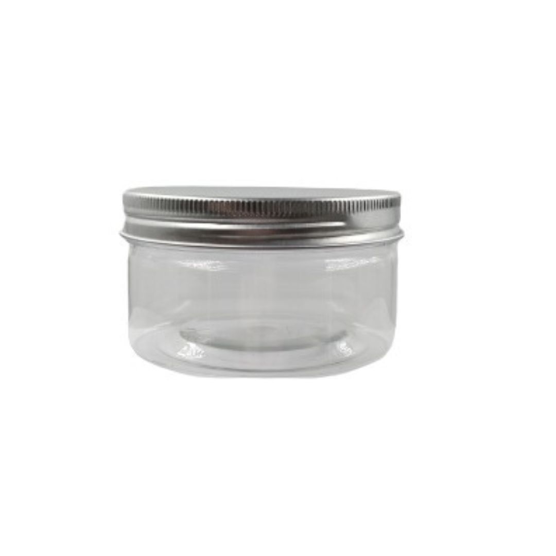 Plastic Clear Storage Containers Jars Organizers with Aluminum Screw-on Lids – 50ml