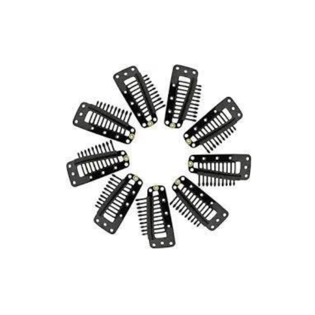 SMIEL – Wig Clips For Hair Extensions Metallic Snap Comb  – 20pcs