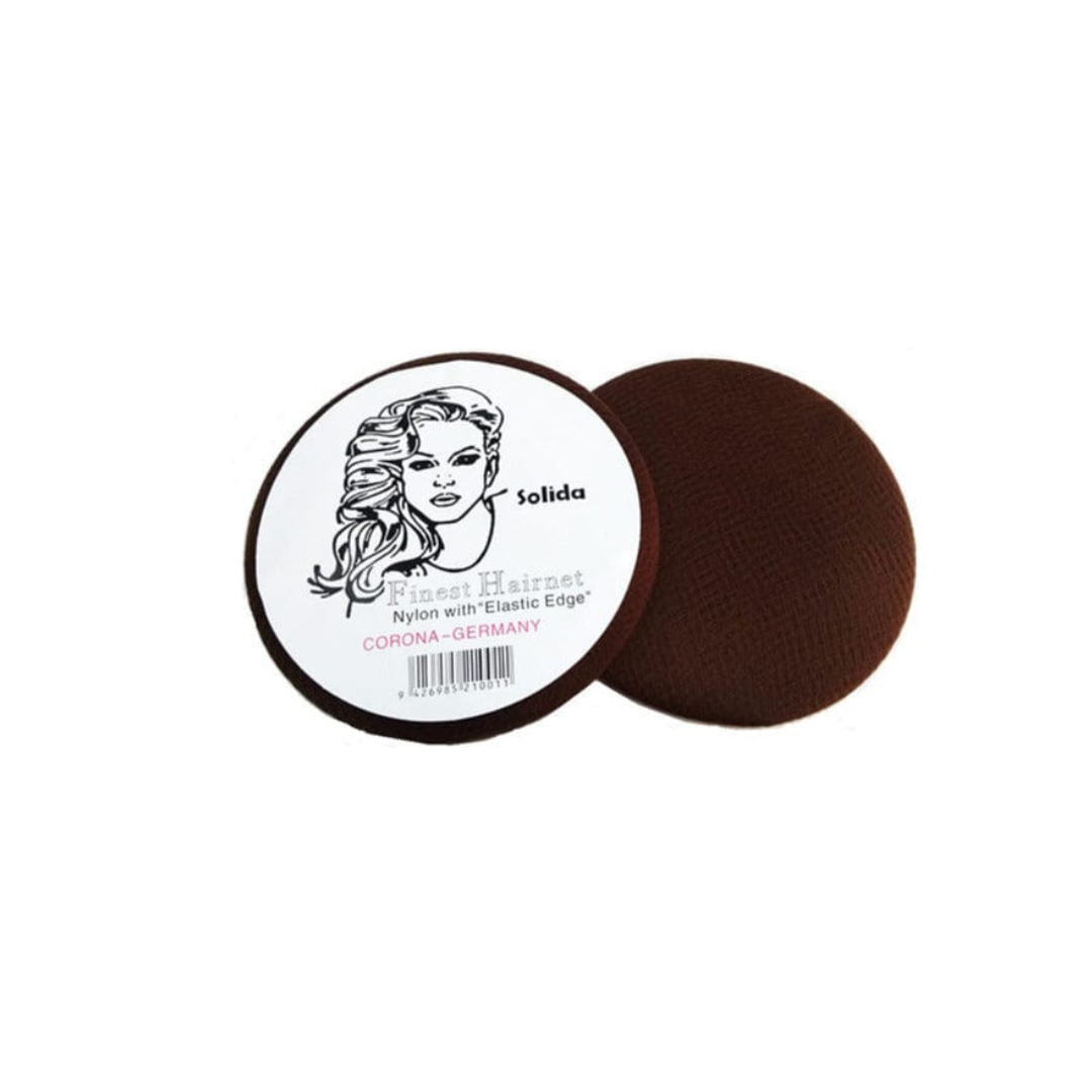 SOLIDA – Finest Hair Net – BROWN – 144Pcs  – 18 inches