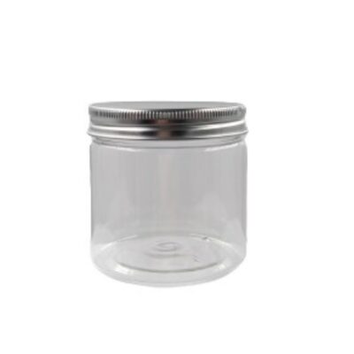 Plastic Clear Storage Containers Jars Organizers with Aluminum Screw-on Lids - 100ml