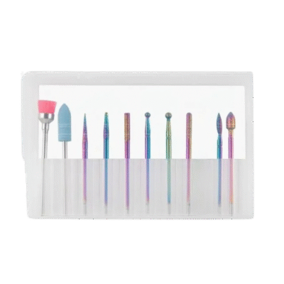 Nail Drill Bits Grinding Head Accessories Set - 10 Pcs