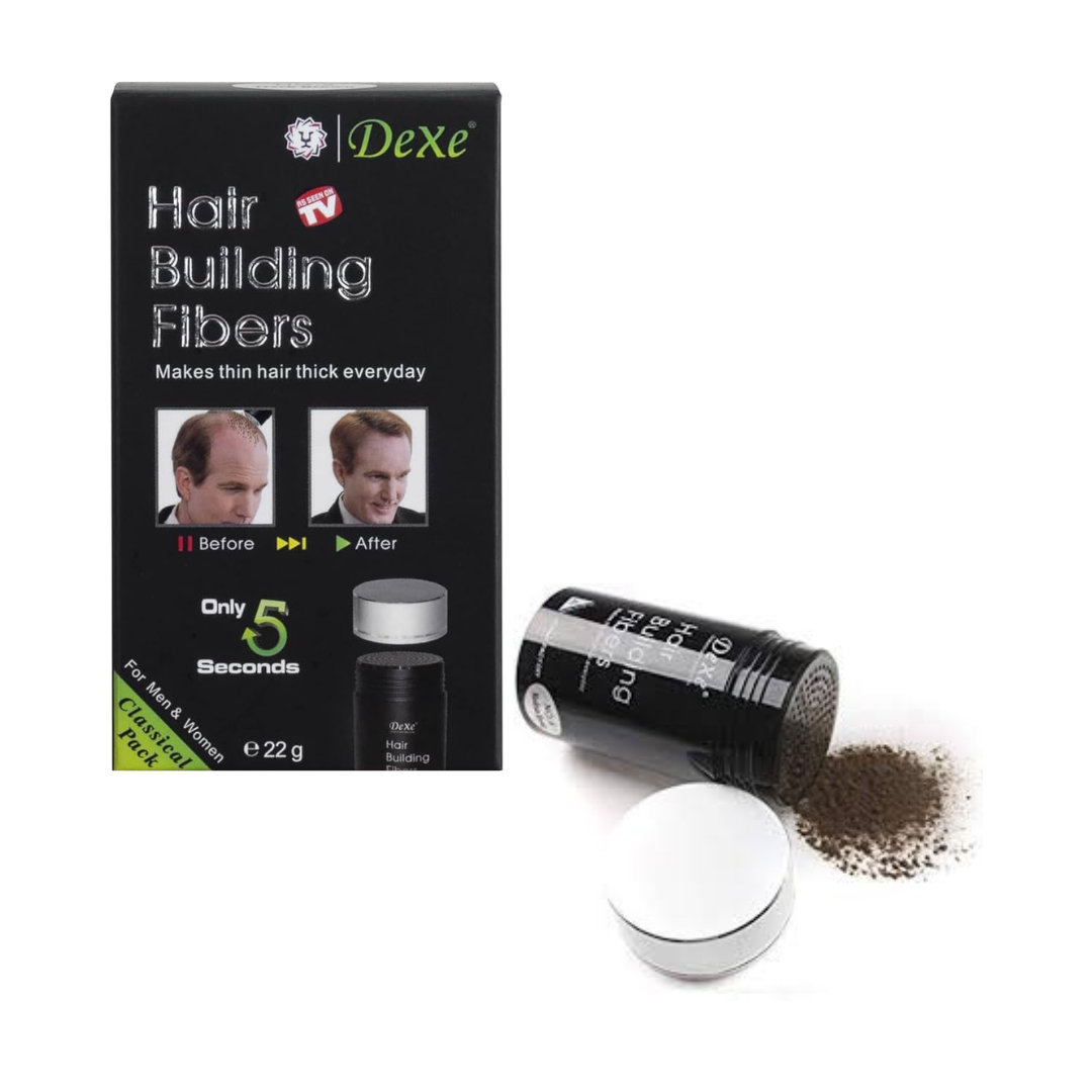 DeXe Combo – Hair Building Fibers –  BROWN – 2  – 22g