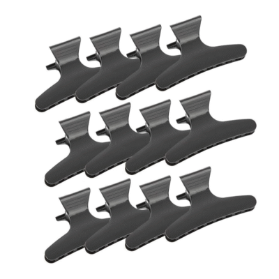 Butterfly Hair Clips Hair Claw Clamps Set for Hair Salon BLOCK Color -12pes