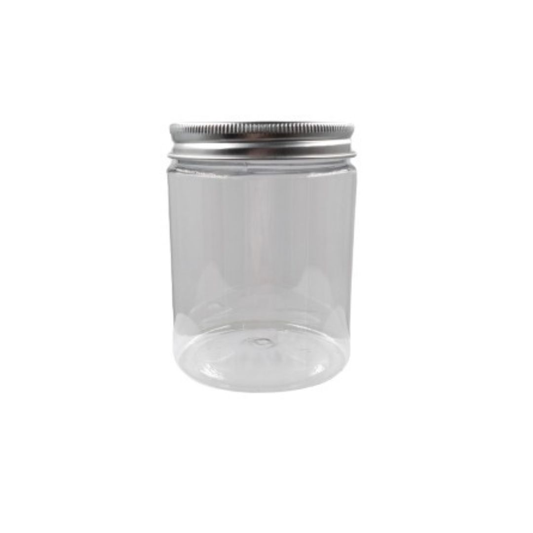 Plastic Clear Storage Containers Jars Organizers with Aluminum Screw-on Lids – 150ml