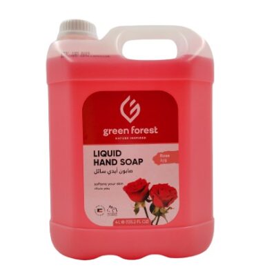 GREEN  FOREST - Liquid Hand Soap - ROSE - 4 Liters