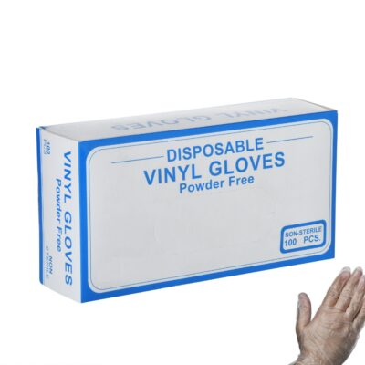 Disposable Vinyl Gloves Clear - Small - 100 PCS
