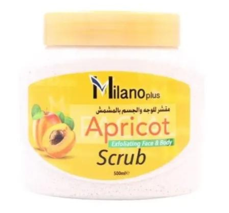 MILANO PLUS – Apricot Exfoliating Scrub Face And Body – 500Ml
