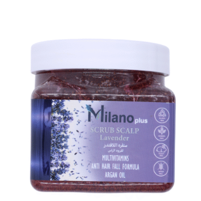 MILANO PLUSE  - Lavender Multivitamins Scrub Scalp  Anti Hair Fall Formula Argan Oil - 400Ml