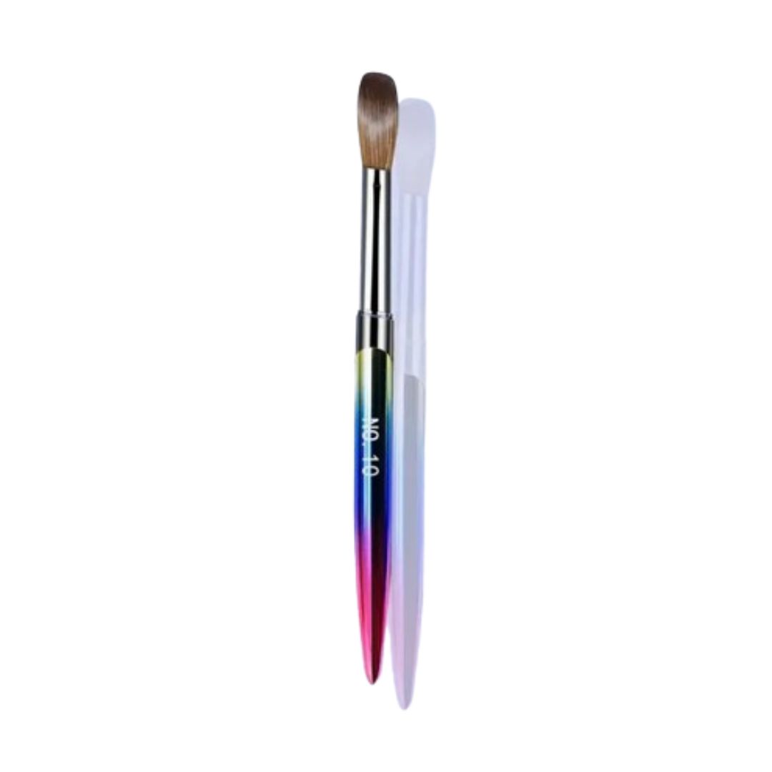 Acrylic Application Soft Bristles with Colorful Handle – #10