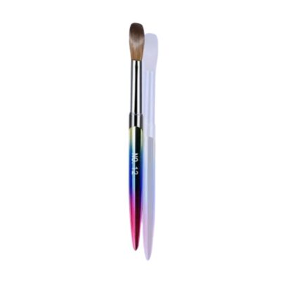 Acrylic Application Soft Bristles with Colorful Handle - #12