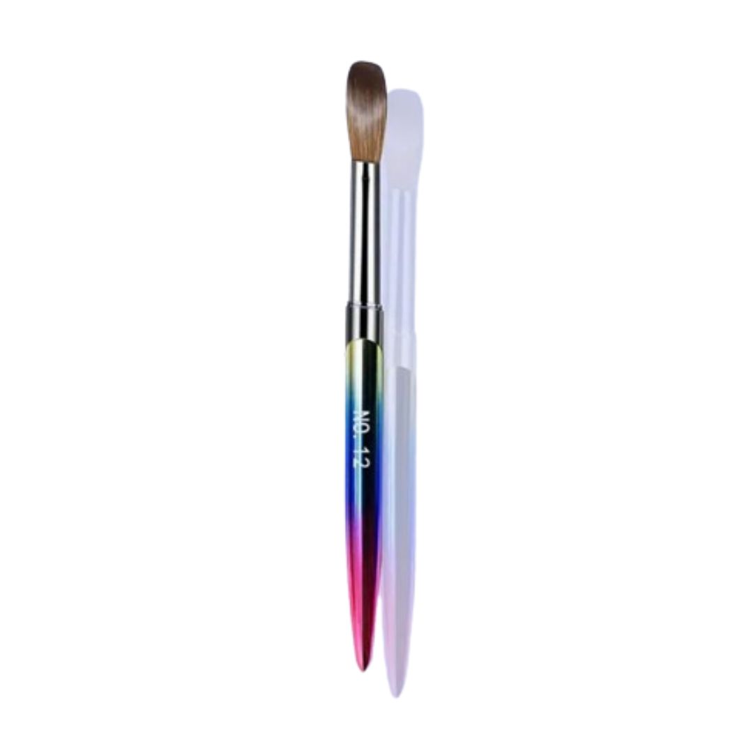 Acrylic Application Soft Bristles with Colorful Handle – #12