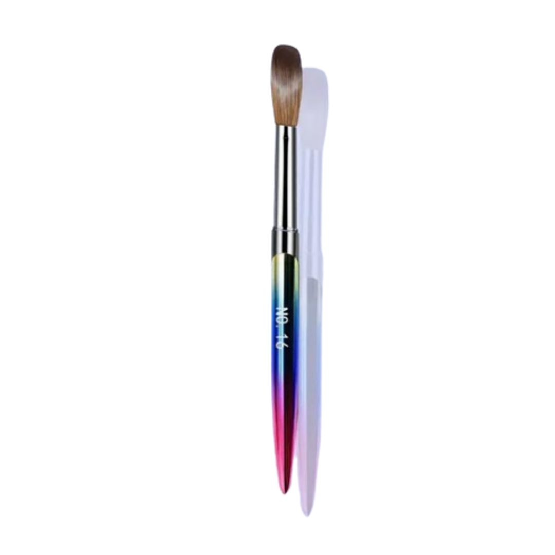 Acrylic Application Soft Bristles with Colorful Handle – #16