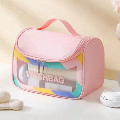 KROYWEN - Waterproof Washbag/Cosmetic Bag/ Makeup Make Up Travel Bag - Pink