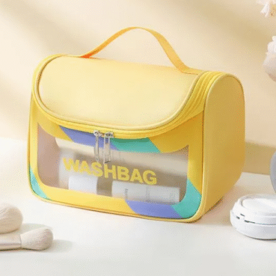 KROYWEN - Waterproof Washbag/Cosmetic Bag/ Makeup Make Up Travel Bag - Yellow