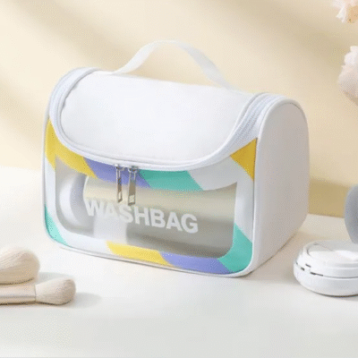 KROYWEN - Waterproof Washbag/Cosmetic Bag/ Makeup Make Up Travel Bag - White