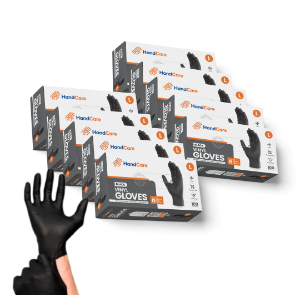 Disposable Vinyl Gloves Black – Medium – 10 Boxes – 1000 PCS