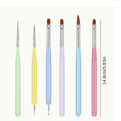 Nail Art Brushes - 3D Builder Gel Brush Acrylic Drawing Pen - 6pcs