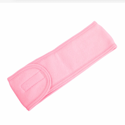 Adjustable Facial Hairband Makeup Head Band Toweling - PINK