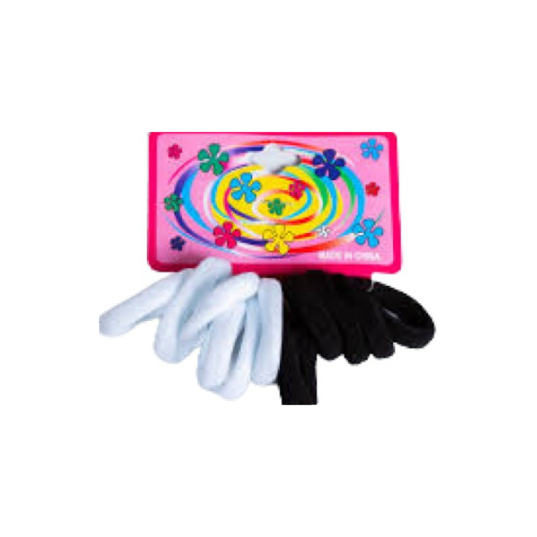 Daily Wear  Cotton Hair Rubber Band, BLACK And WHITE Size: 15.4 X 15.4 X 0.6 cm