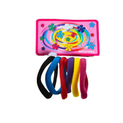 Daily Wear Cotton Hair Rubber Band, Multi Color Size: 15.4 X 15.4 X 0.6 cm