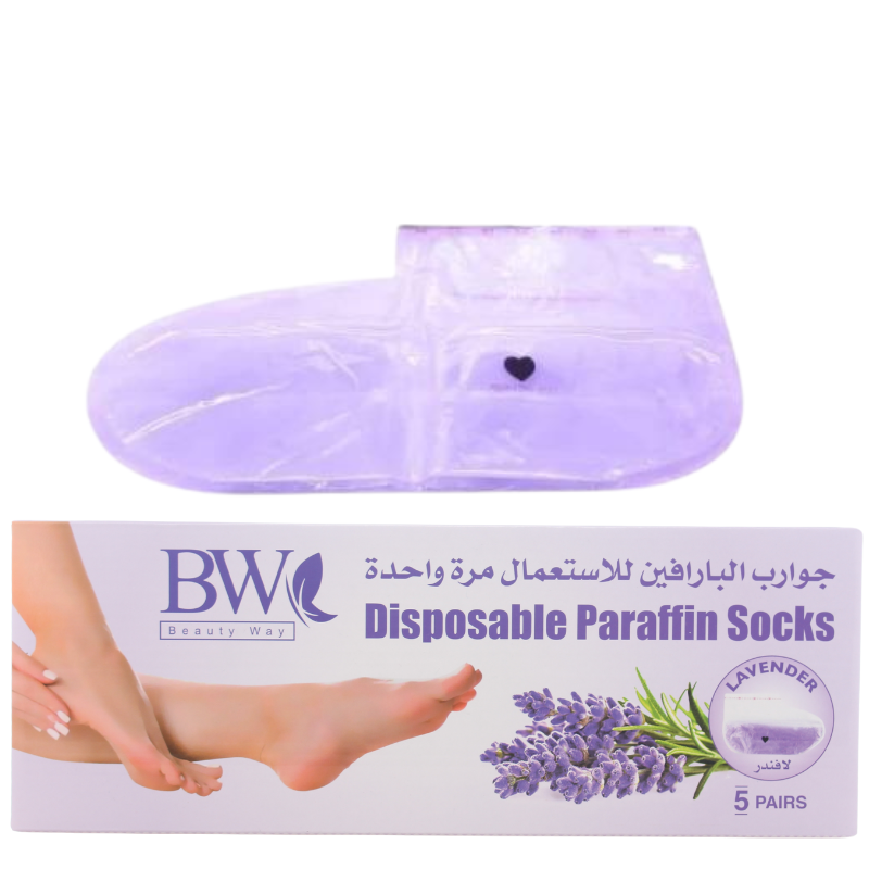BW – Disposable Paraffin Socks Foot Boots – LAVENDER – 5 Pairs