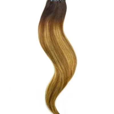 LORVINE -  Hair Extension Human Hair 100% - Chestnut Ombre  -  Tape 22in - 0016