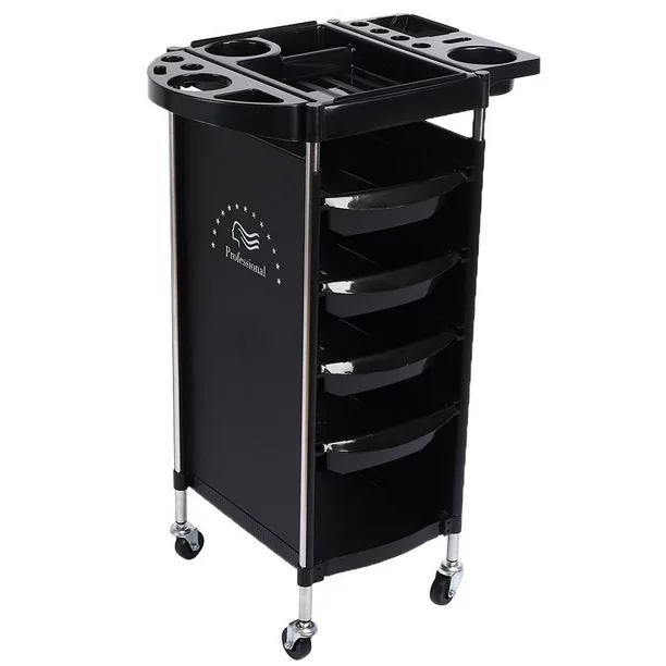 Salon Equipment Trolley Rolling Wheels for Beauty Hairdressing Storage