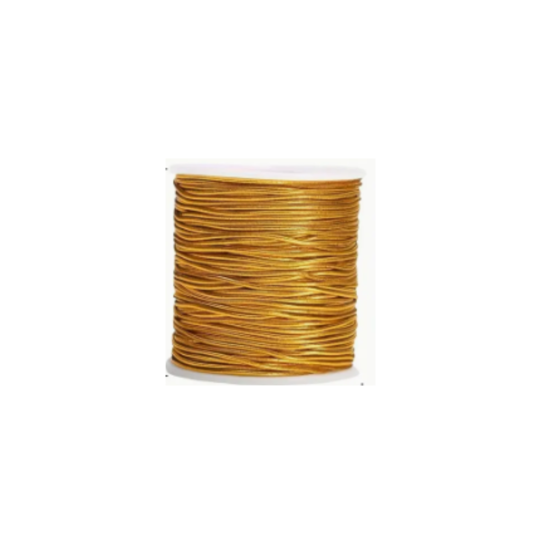 Metallic Thread String For Bracelets Gold Roll – 5 MR