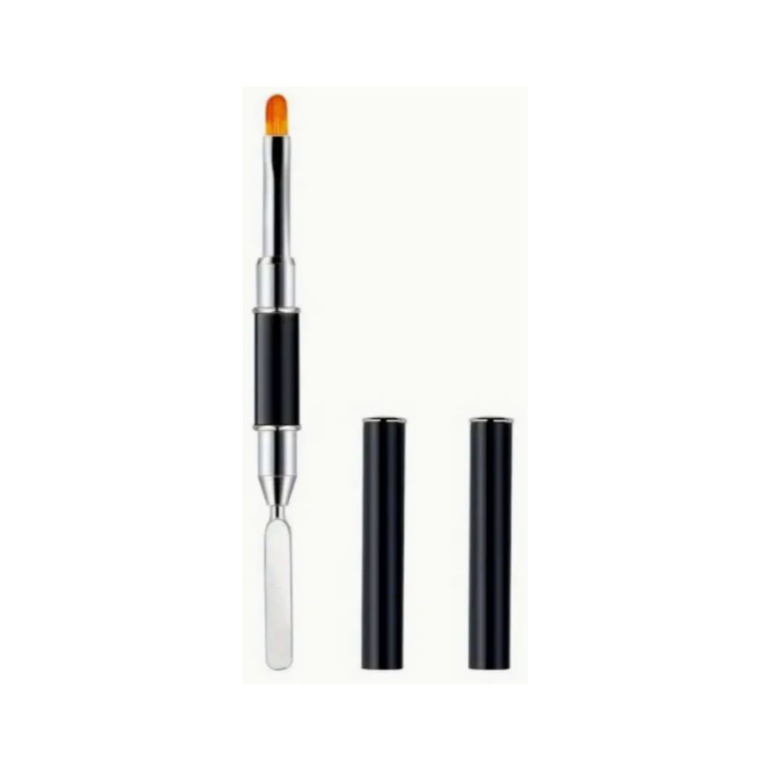 Double-headed Spatula And Brush For Poly Gel – BLACK
