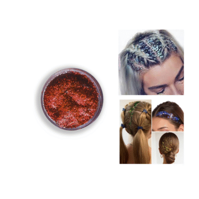 Gel - Glitter Makeup for Face, Body and Hair -  RED