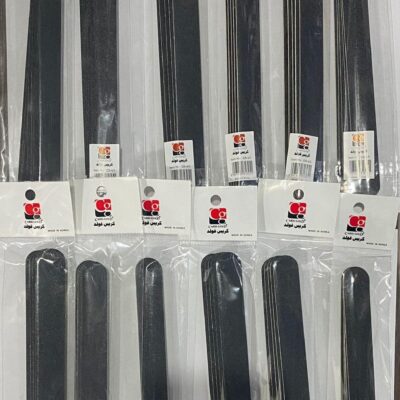 CARIS GOLD - Nail Files Emery Boards Thin - BLACK 5pcs  - 12 Packets