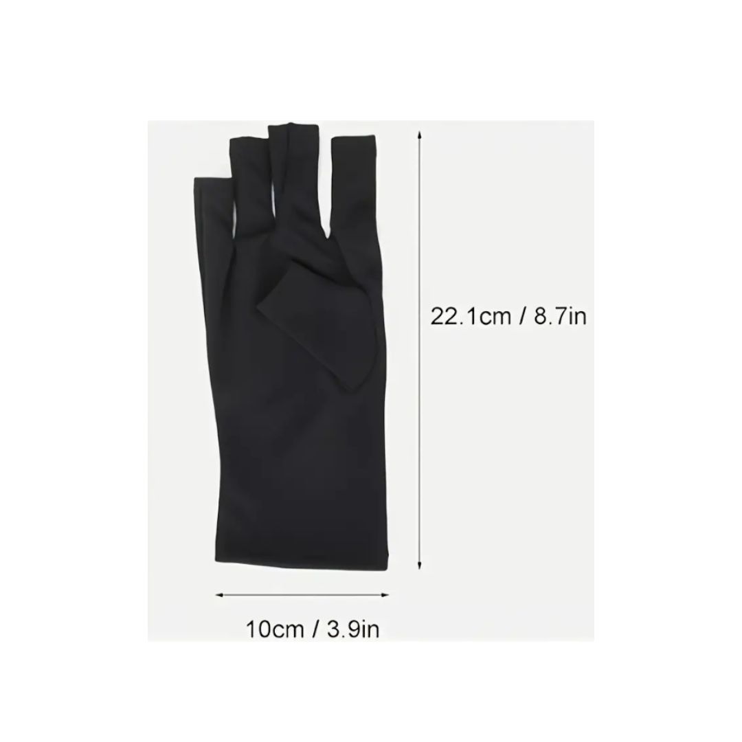 UV Protection Fingerless Gloves – BLACK – 1 Pair