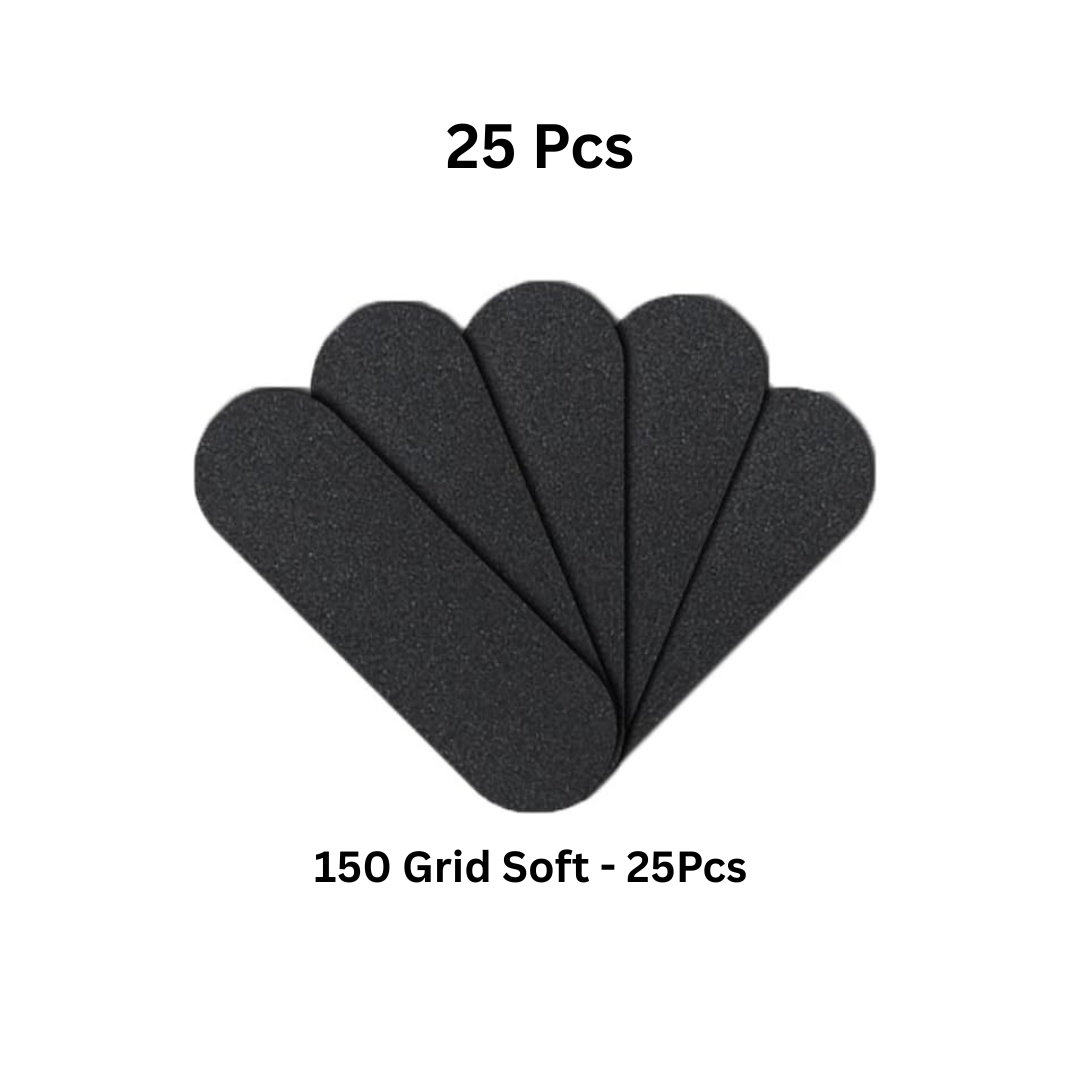 YES MADAM – Foot File Refill Pads for Wood Foot File  – 150 GRIT Soft – 25 Pcs – USA