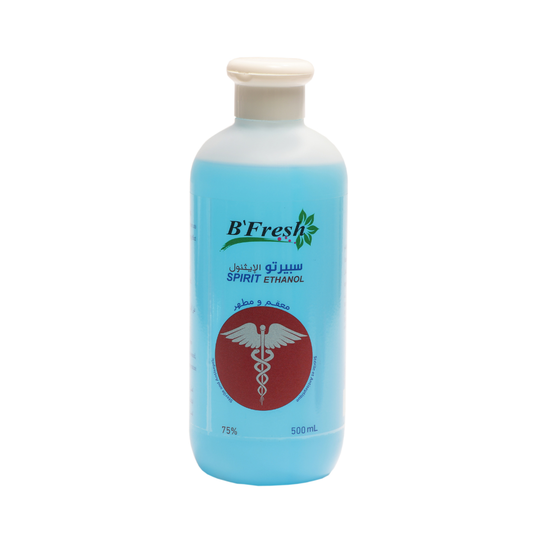 B-FRESH – Alcohol  Ethanol 75% solutions – Antiseptic 99.99% Of Germs – 500ml